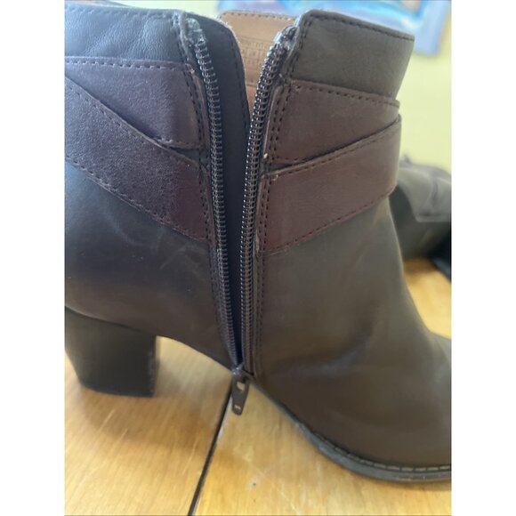 Vionic Women's Upright Trinity Ankle Boot Chocolate Sz 9.5 Zipper Buckle - Picture 13 of 15